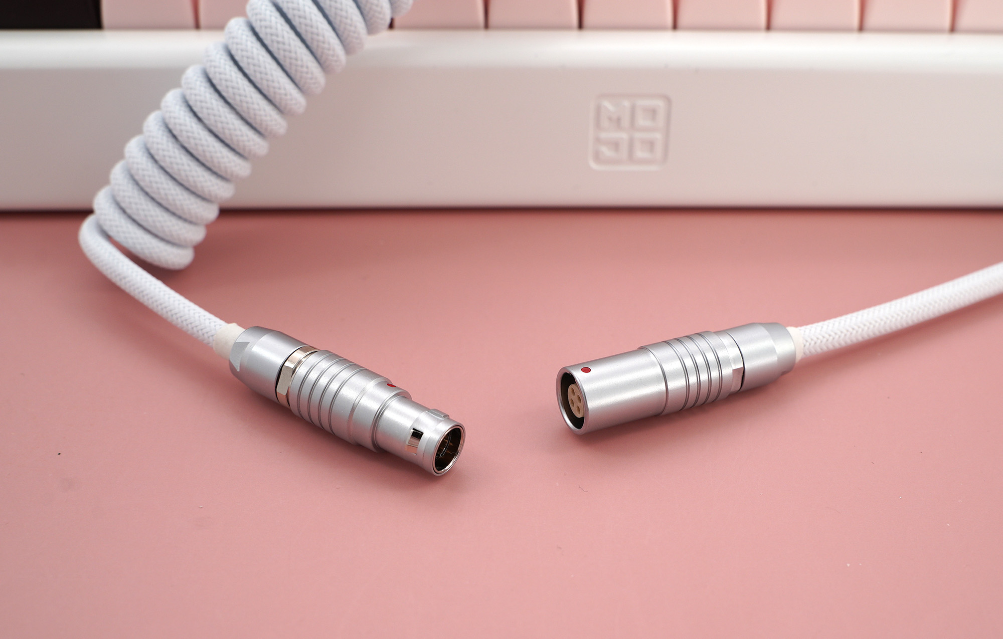 GeekCable Handmade Customized Mechanical Keyboard Cable USB Spiral Data Cable PET Nylon Braided RAMA Heavy Industry