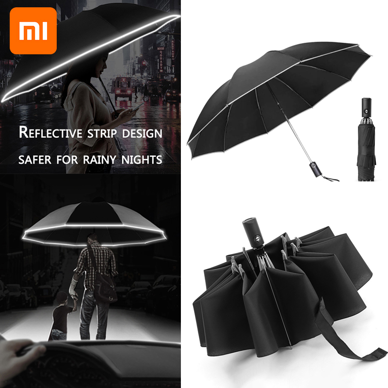 

Xiaomi 2022 Fashion Portable UV Folding Automatic Umbrella Rain Wind Resistant Trip Sun Umbrellas Reverse Umbrella