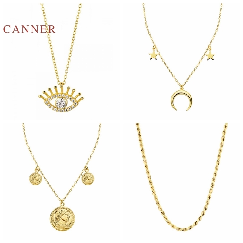 CANNER Real 925 Sterling Silver Necklace For Women Eyes Roman Coins Weaved Twist Jewelry Pendant Chain 18K Choker Joyero 210616
CANNER Real 925 Sterling Silver Necklace For Women Eyes Roman Coins Weaved Twist Jewelry Pendant Chain 18K Choker Joyero 210616