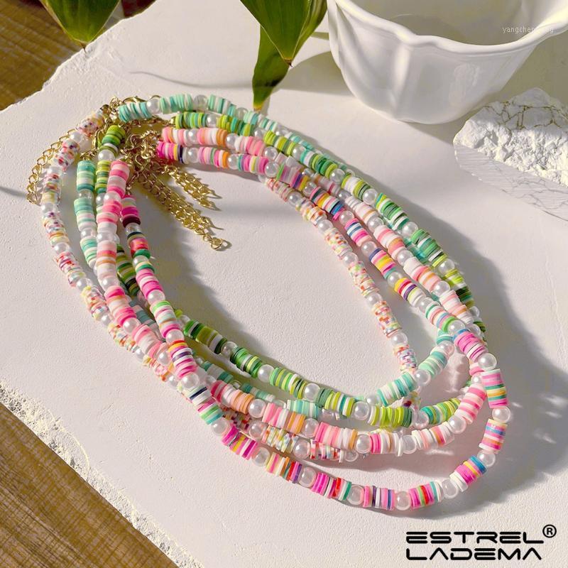 Chains Bohemian Colorful Soft Polymer Clay Beads Strand Necklace Handmade Imitation Pearl Beaded Necklaces For Women Collar Jewelry
Chains Bohemian Colorful Soft Polymer Clay Beads Strand Necklace Handmade Imitation Pearl Beaded Necklaces For Women Collar Jewelry