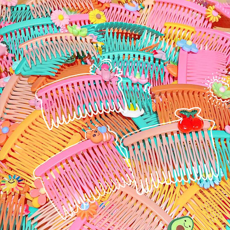 5pcs/set Kids Cute Hair Clips Side Bangs comb Fix Fringe Barrette Makeup Washing Face Accessories Women Girls Styling Hairpins 0394