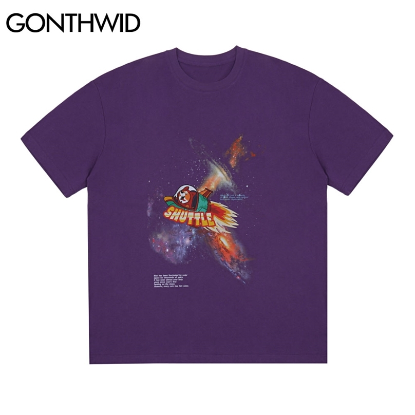 Short Sleeve Tees Casual Hip Hop Men Outer Space Dog Rocket Print Streetwear Harajuku Cotton Loose Fashion T-Shirt Tops 210602, Purple
Short Sleeve Tees Casual Hip Hop Men Outer Space Dog Rocket Print Streetwear Harajuku Cotton Loose Fashion T-Shirt Tops 210602, Purple