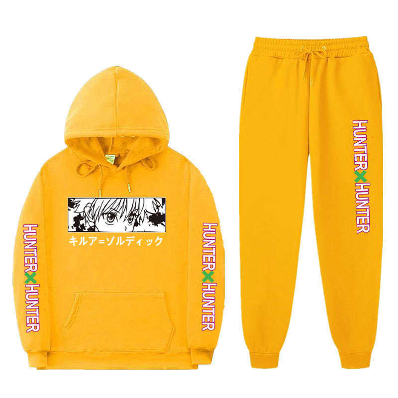 90s Hunter X Hunter Hoodies and Pants Mens Anime 2 Piee Sets Harajuku Hisoka Killua Zoldyck Streetwear Sweatshirts and Trousers X0601, Gray
90s Hunter X Hunter Hoodies and Pants Mens Anime 2 Piee Sets Harajuku Hisoka Killua Zoldyck Streetwear Sweatshirts and Trousers X0601, Gray