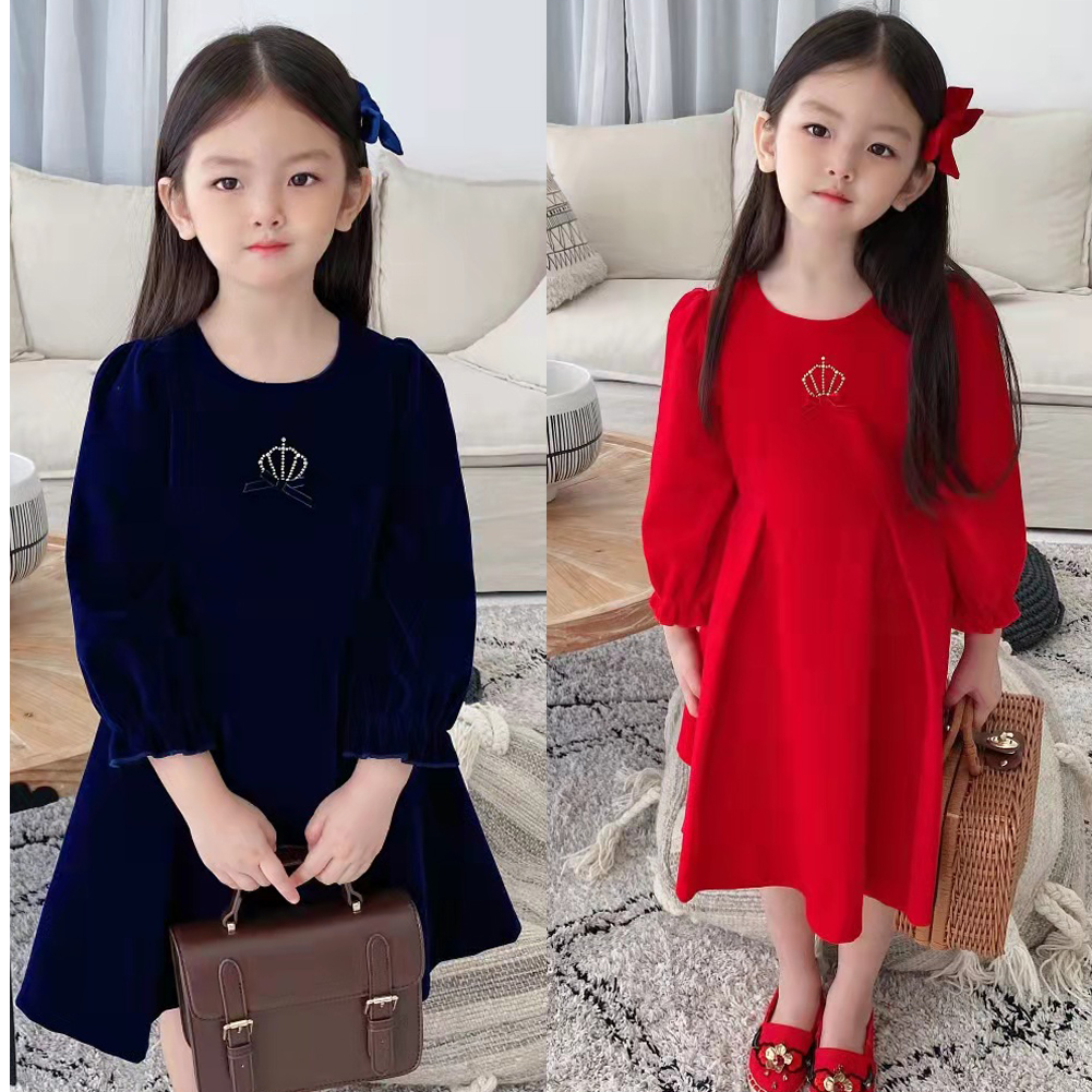 Girls princess dresses Crown Printed Umbrella Skirt dress velvet baby skirts autumn Winter Long Sleeve kids Clothing piano show children Party clothes, Red
Girls princess dresses Crown Printed Umbrella Skirt dress velvet baby skirts autumn Winter Long Sleeve kids Clothing piano show children Party clothes, Red
