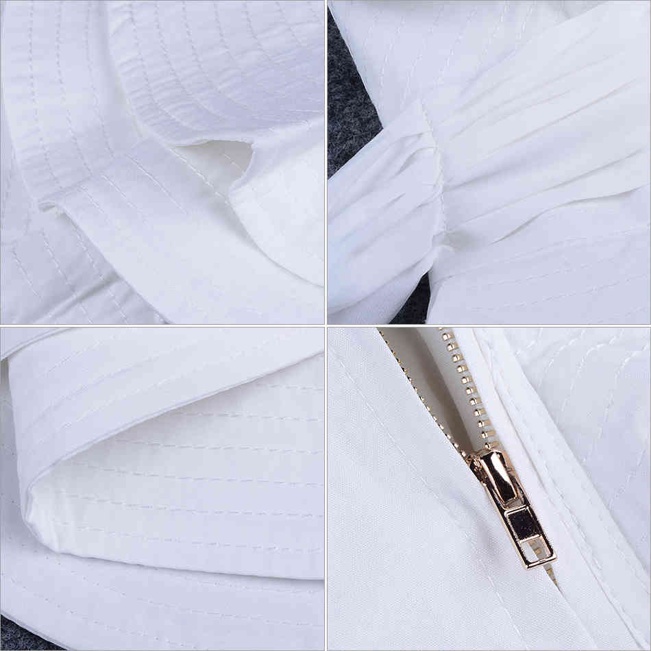 Fashion Summer Runway Tops Sexy White Women One Shoulder Ruffles Strapless Short Nightclub wear Crop Top 210423