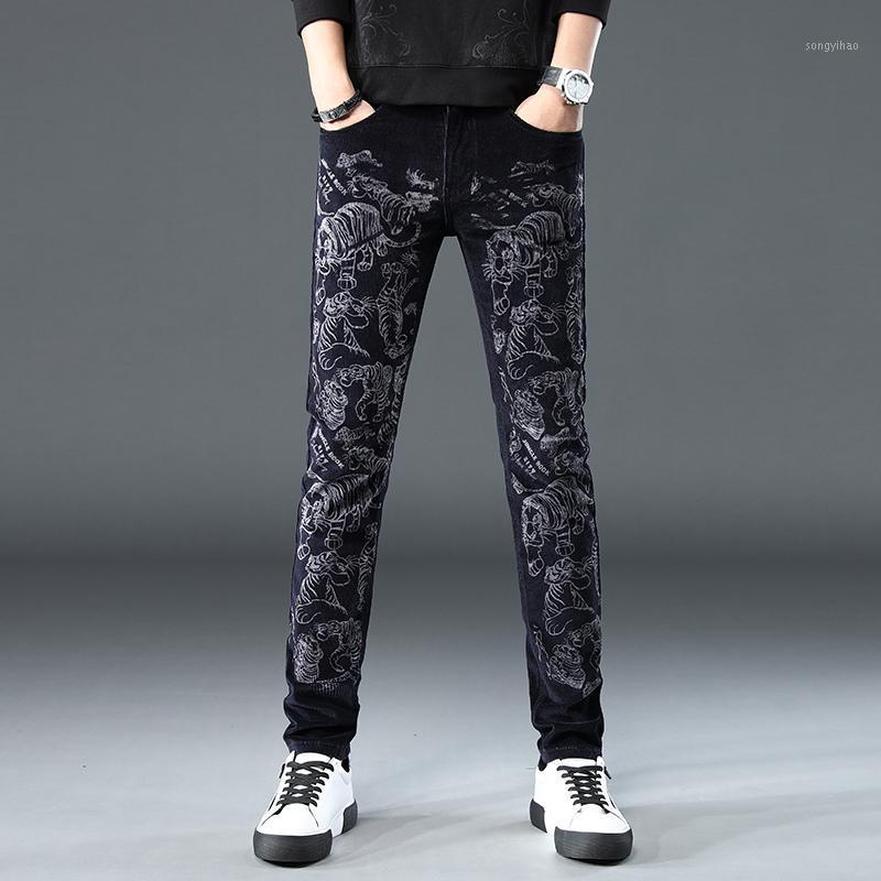 Men's Pants Black Jeans Men Corduroy Tiger Print Autumn Fashion Streetwear Hip Hop Trend Casual Slim Keep Warm Male Trousers, Navy
Men's Pants Black Jeans Men Corduroy Tiger Print Autumn Fashion Streetwear Hip Hop Trend Casual Slim Keep Warm Male Trousers, Navy