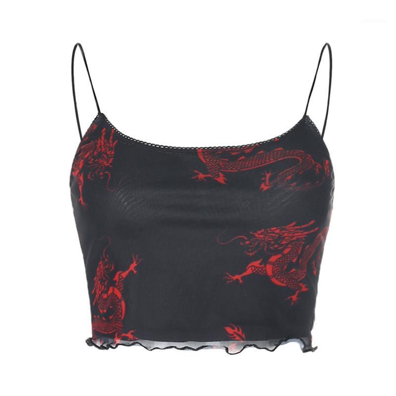 Women' Tanks & Camis Summer Vest Camisole Top Red Print Dragon Pattern High-end Sexy Navel Fashion Street Shooting 2021, Black 
Women' Tanks & Camis Summer Vest Camisole Top Red Print Dragon Pattern High-end Sexy Navel Fashion Street Shooting 2021, Black