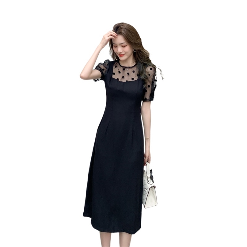 woman dress Temperament round neck polka dot stitching fake two-piece summer fashion women' clothing 210520, Khaki
woman dress Temperament round neck polka dot stitching fake two-piece summer fashion women' clothing 210520, Khaki