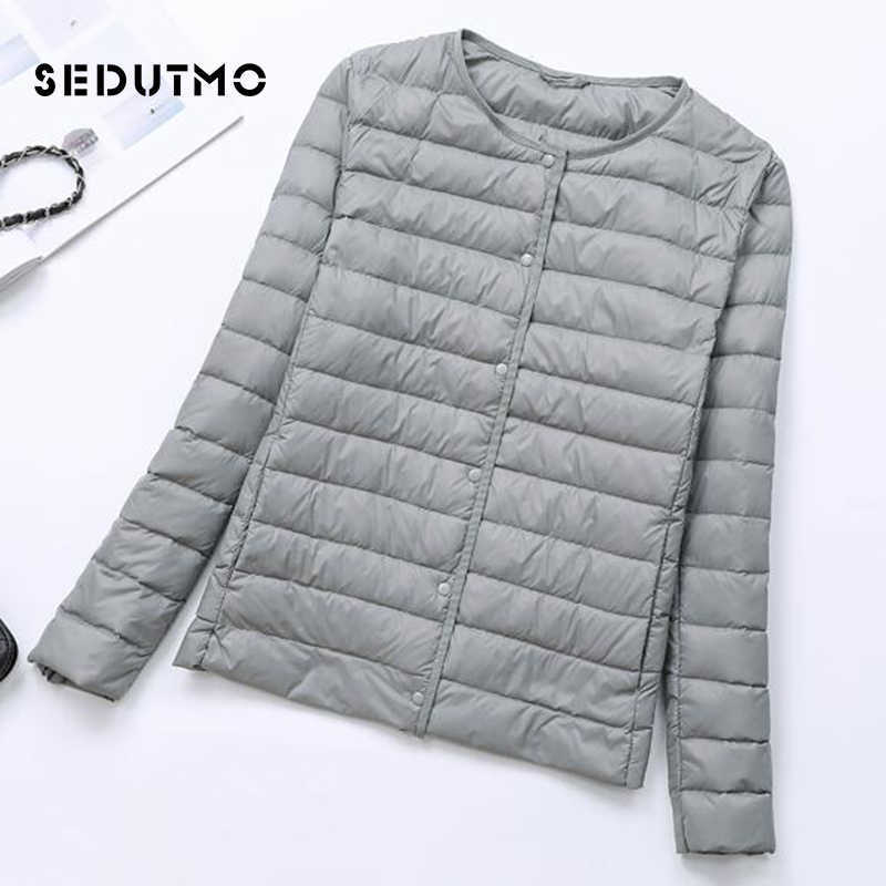 SEDUTMO Winter Women Duck Down Jacket Ultra Light Coat Short Autumn Slim Casual Puffer Outwear ED617 210923