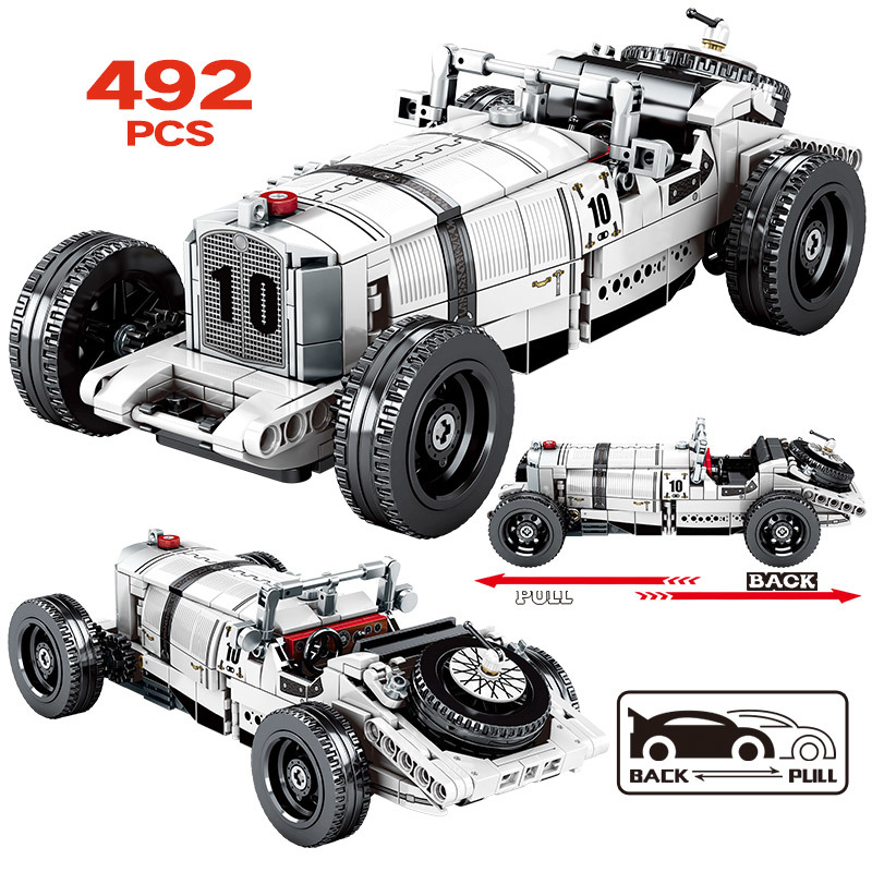 City Mechanical Pull Back Speed Classic Car MOC Brick Creator High-tech Racing Vehicle Building Block Toy For Children Xmas Gift 210416
City Mechanical Pull Back Speed Classic Car MOC Brick Creator High-tech Racing Vehicle Building Block Toy For Children Xmas Gift 210416