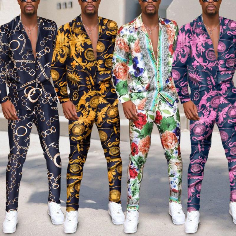 Men's Tracksuits Men Suit Floral Print Lapel Short-sleeved Mid-waist Casual Summer Single-breasted Shirt Straight-leg Pants Two-piece, Gray
Men's Tracksuits Men Suit Floral Print Lapel Short-sleeved Mid-waist Casual Summer Single-breasted Shirt Straight-leg Pants Two-piece, Gray