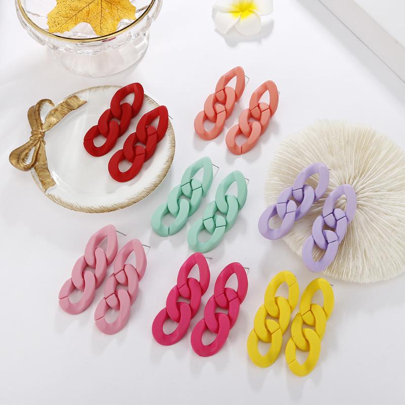Dangle & Chandelier Candy Color Long Chain Earrings For Women Girls Korean Acrylic Twisted Link Trendy Wholesale Jewelry Gifts
Dangle & Chandelier Candy Color Long Chain Earrings For Women Girls Korean Acrylic Twisted Link Trendy Wholesale Jewelry Gifts