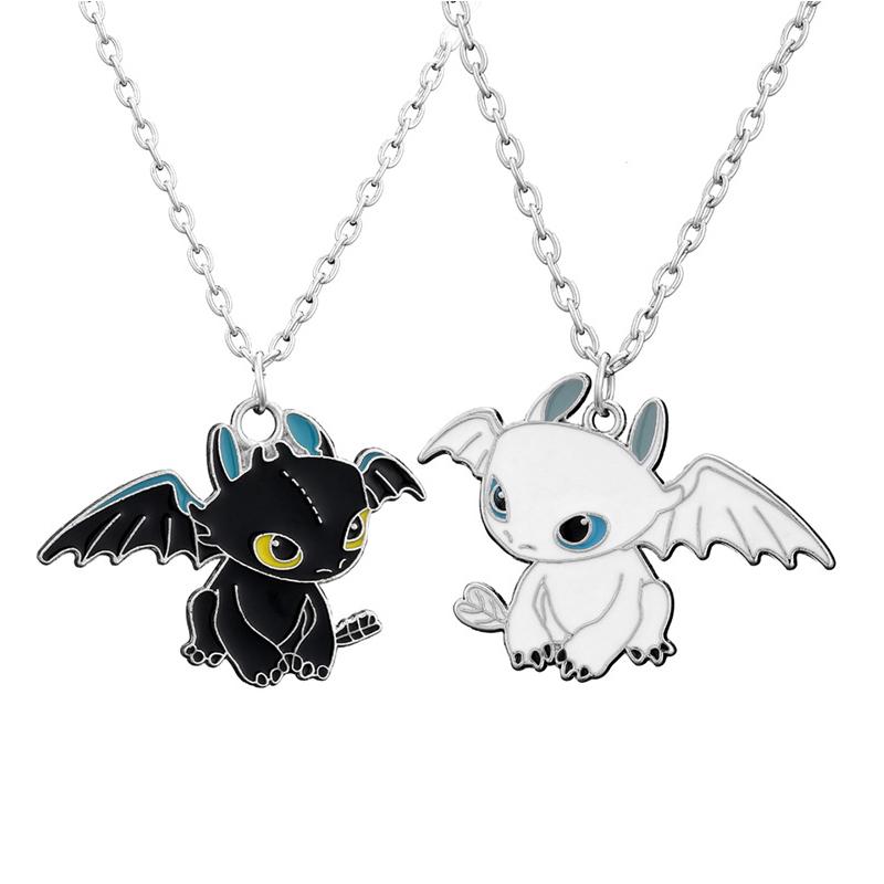 Pendant Necklaces Trendy Cartoon Necklace Black And White Night Evil Double Dragon Personality Hip Hop Couple For Women Wholesale, Silver
Pendant Necklaces Trendy Cartoon Necklace Black And White Night Evil Double Dragon Personality Hip Hop Couple For Women Wholesale, Silver
