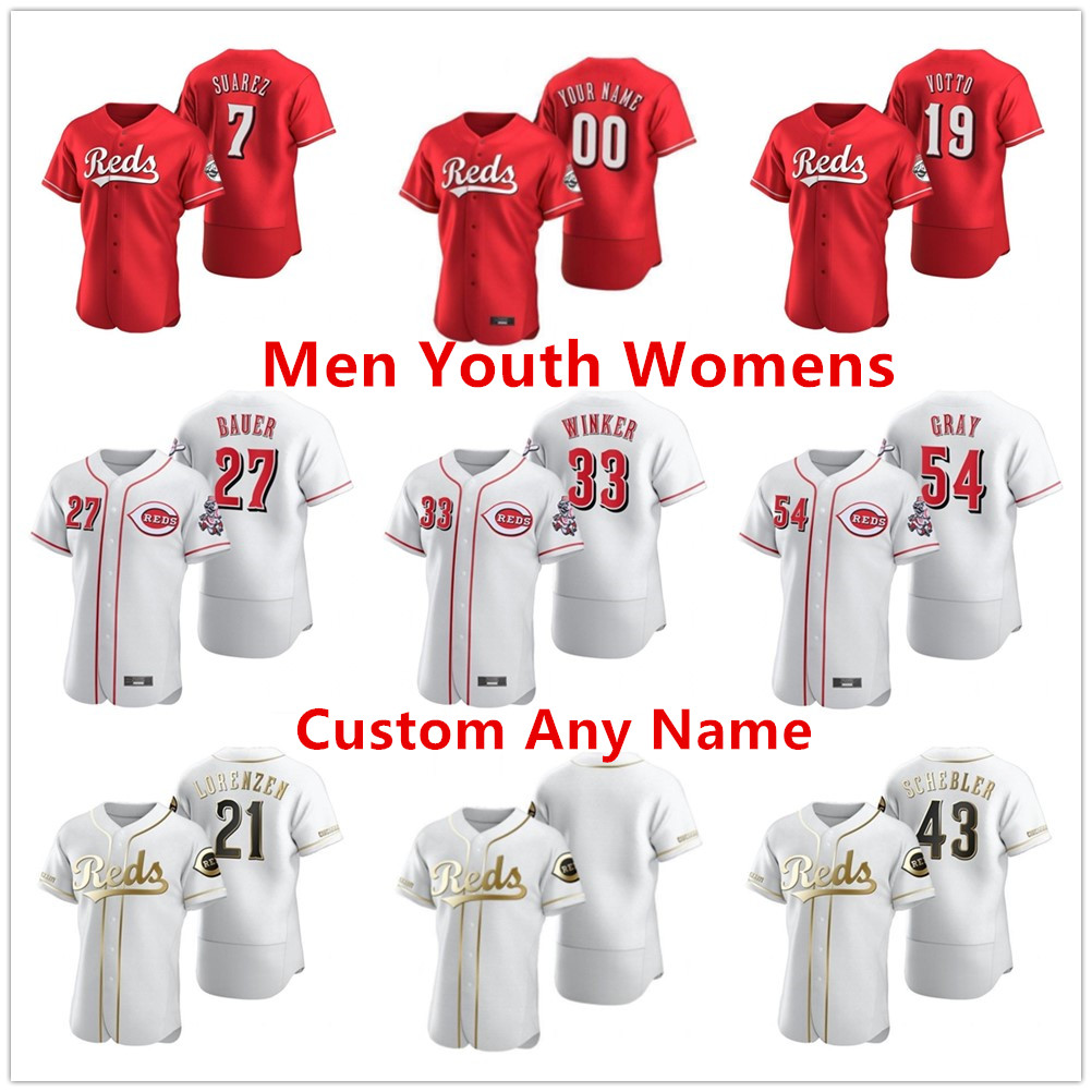 Custom 2021 Cincinnati Aristides Aquino Men Women Youth Reds Baseball jersey Season Joey Votto Raisel Iglesias Jesse Winker Eugenio Johnny Scott, As pic