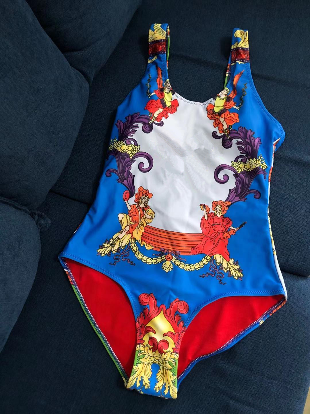 Luxury Designer Women swimwear Summer Backless Spaghetti Straps sexy bodysuits one-piece beachwear, As photo