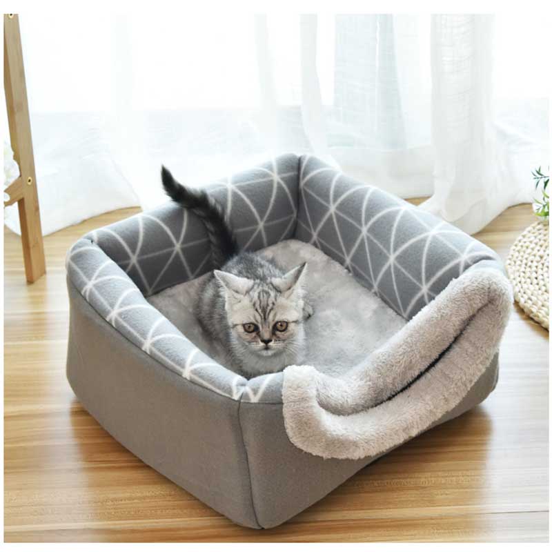 Fodabe Soft Warm Cosed Type Pet Cat House for Sma Dogs Seeping Mat Pad Pet pies A Season Genera, Grey
Fodabe Soft Warm Cosed Type Pet Cat House for Sma Dogs Seeping Mat Pad Pet pies A Season Genera, Grey