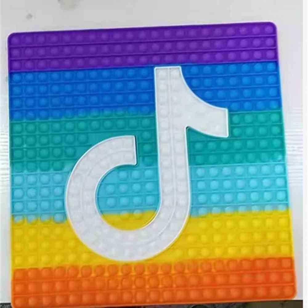 40*40CM Big large square fidget puzzle push pop board game kids toys jumbo sensory TIKTOK LOGO silicone puzzle decompression poo-its christmas gift
40*40CM Big large square fidget puzzle push pop board game kids toys jumbo sensory TIKTOK LOGO silicone puzzle decompression poo-its christmas gift