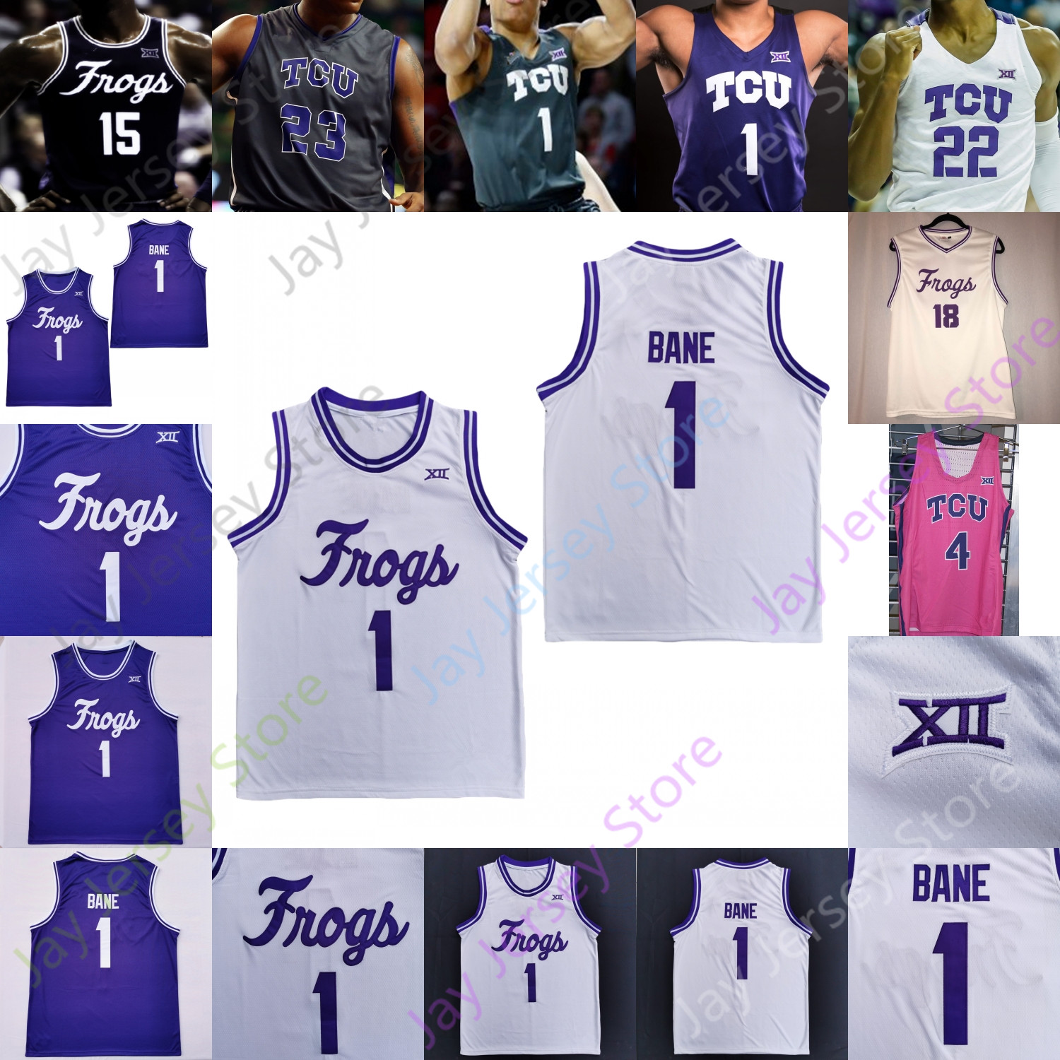 TCU Horned Frogs Basketball Jersey NCAA College Desmond Bane Francisco Farabello Mike Miles Emanuel Miller Micah Peavy Chuck O'Bannon Jr. JaKobe Coles Baugh Evans, Purple i
TCU Horned Frogs Basketball Jersey NCAA College Desmond Bane Francisco Farabello Mike Miles Emanuel Miller Micah Peavy Chuck O'Bannon Jr. JaKobe Coles Baugh Evans, Purple i