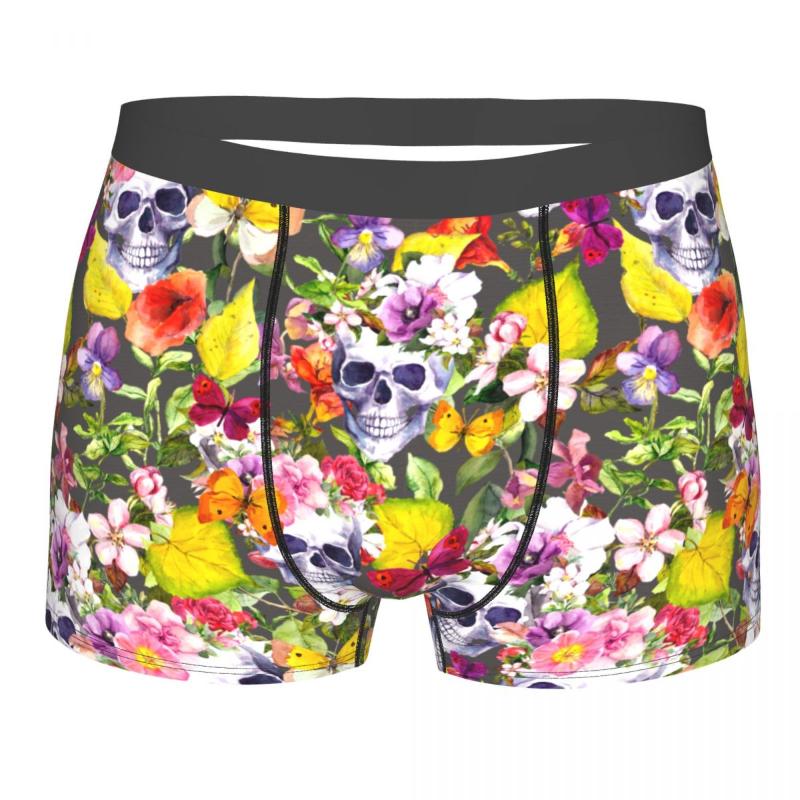 Underpants Men's Panties Boxers Underwear Skulls With Flowers And Leaves For Dia De Muertos Sexy Male Shorts, Black;white
Underpants Men's Panties Boxers Underwear Skulls With Flowers And Leaves For Dia De Muertos Sexy Male Shorts, Black;white