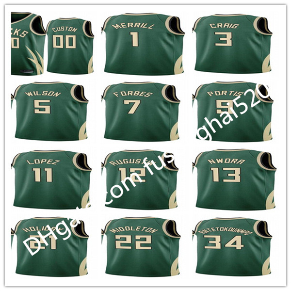 Custom Printed Basketball Jerseys 22 Khris 34 Giannis Middleton Antetokounmpo 21 Jrue 11 Brook Holiday Lopez Donte Rodions DiVincenzo Kurucs Thanasis Bobby Portis
Custom Printed Basketball Jerseys 22 Khris 34 Giannis Middleton Antetokounmpo 21 Jrue 11 Brook Holiday Lopez Donte Rodions DiVincenzo Kurucs Thanasis Bobby Portis