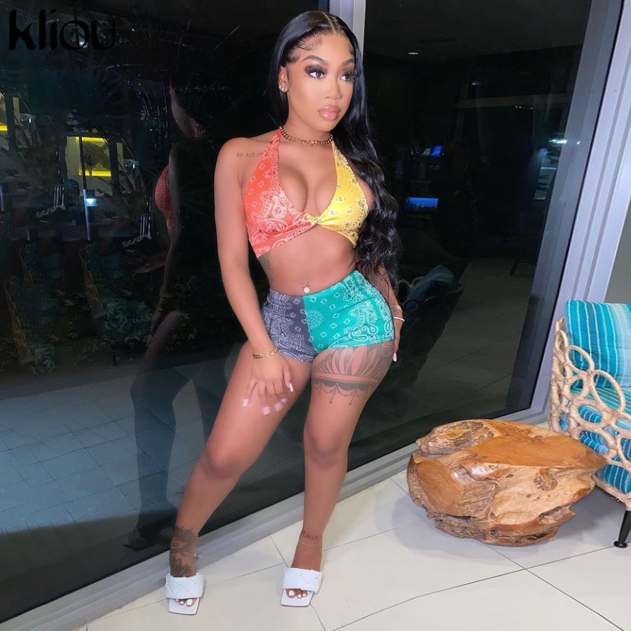 Kliou Sexy Casual Sporty Matching Set Women Workout Active Beachwear Fitness 2 Piece Outfits 2021 Halter Top And Shorts Sets X0428, Gray
Kliou Sexy Casual Sporty Matching Set Women Workout Active Beachwear Fitness 2 Piece Outfits 2021 Halter Top And Shorts Sets X0428, Gray