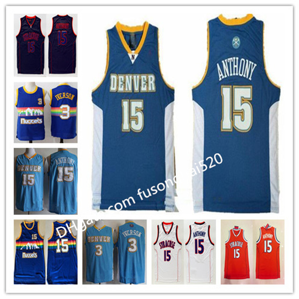 2021 Vintage 15 Carmelo Anthony Retro Blue Throwback Denver Nuggets Jersey College Carmelo Anthony 3 Allen Iverson Basketball Je, Black;red
2021 Vintage 15 Carmelo Anthony Retro Blue Throwback Denver Nuggets Jersey College Carmelo Anthony 3 Allen Iverson Basketball Je, Black;red