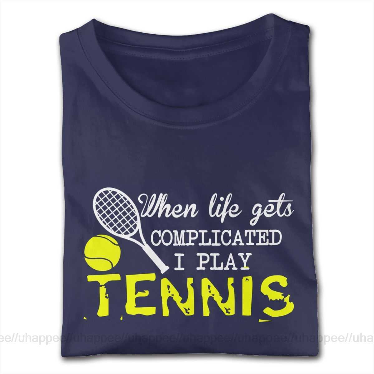 Black I Love Play Tennis T Shirts for Men Bespoke Short Sleeved Soft Cotton O-neck 210629