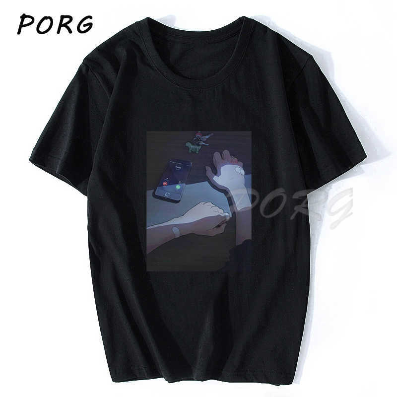 Sad Retro Anime Crying Eyes Vaporwave T-Shirt Summer Style Aesthetic Japan 90s Vintage T Shirt Streetwear 210629