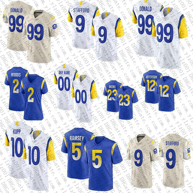 99 Aaron Donald 9 Matthew Stafford 5 Jalen Ramsey 2 Robert Woods Football Jersey 1 DeSean Jackson 10 Cooper Kupp 23 Cam Akers 24 Taylor Rapp 50 Ernest Jones Van Jefferson, Mens
99 Aaron Donald 9 Matthew Stafford 5 Jalen Ramsey 2 Robert Woods Football Jersey 1 DeSean Jackson 10 Cooper Kupp 23 Cam Akers 24 Taylor Rapp 50 Ernest Jones Van Jefferson, Mens