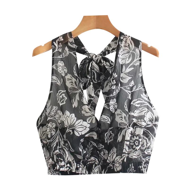 Women's Blouses & Shirts Baldauren 2021 Women Sexy Fashion See Through Floral Print Cropped Vintage Bow Tied Elastic Hem Female Chic Tops, As picture
Women's Blouses & Shirts Baldauren 2021 Women Sexy Fashion See Through Floral Print Cropped Vintage Bow Tied Elastic Hem Female Chic Tops, As picture