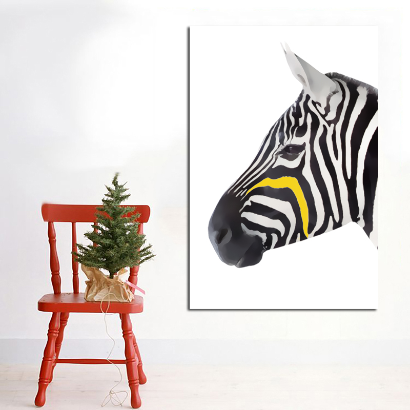 Black and White Zebra Canvas Art Prints Posters Animal Pictures Wall Art Painting Home Decoration For Living Room