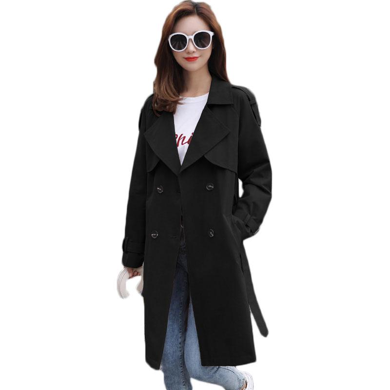 Women' Trench Coats Plus Size Women Windbreaker Mid-long Coat Nice Spring And Autumn Female British Slim Double-breasted NS2518, Black
Women' Trench Coats Plus Size Women Windbreaker Mid-long Coat Nice Spring And Autumn Female British Slim Double-breasted NS2518, Black