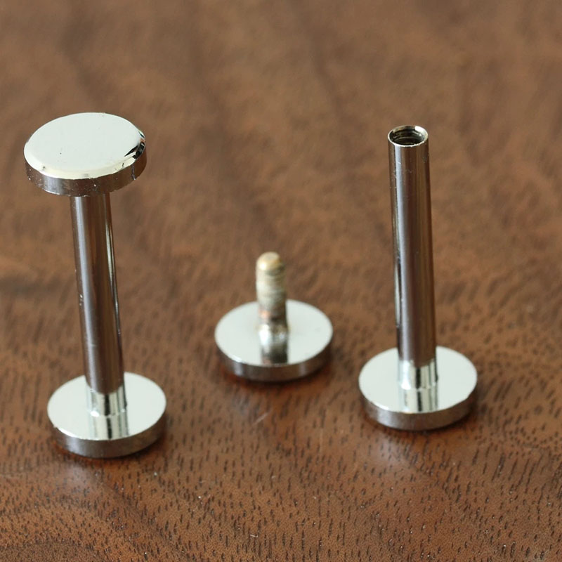 height 22mm nail fastener Chrome plated wallet bag screw brass belt Rivet diy handmade leather key case hardware part