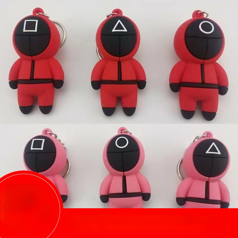 Korean Squid Game Key Chain PVC Soft Rubber Chain Mask Doll Bag 3d Mini Chain, Slivery;golden
Korean Squid Game Key Chain PVC Soft Rubber Chain Mask Doll Bag 3d Mini Chain, Slivery;golden