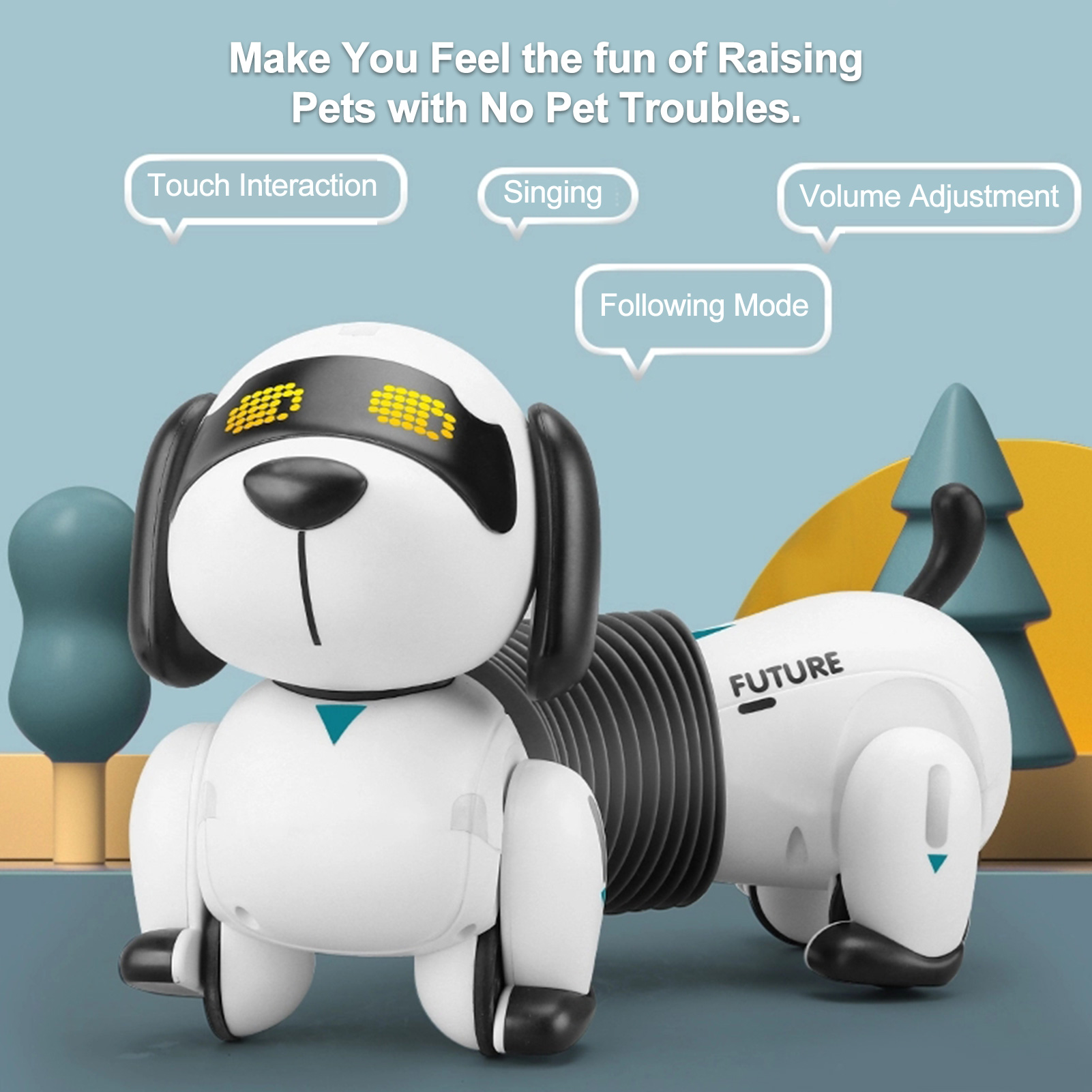 Electronics RobotsLE NENG TOYS K22 RC Robot Dog RC Robotic Stunt Puppy Electronic Pet Programmable Robot with Sound for Kids RC