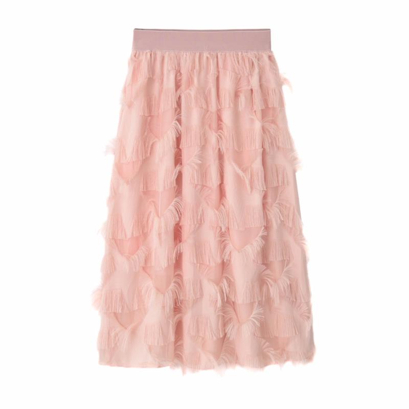 Skirts 2021 Feather Tassel Skirt Female In The Long Paragraph High-waist Type A, Beige
Skirts 2021 Feather Tassel Skirt Female In The Long Paragraph High-waist Type A, Beige