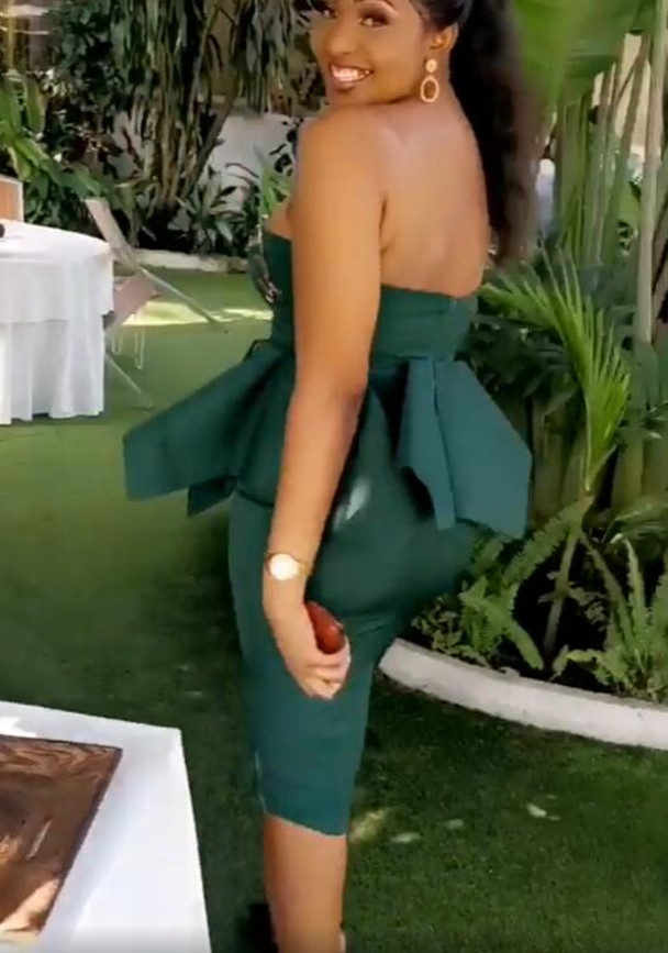 2021 Plus Size Arabic Aso Ebi Green Lace Crystals Prom Dresses Sheer Neck Knee Length Evening Formal Party Second Reception Gowns ZJ335