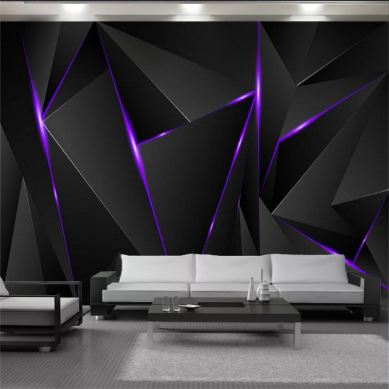 3d Wallpaper Three-dimensional Black Living Room Bedroom Home Decor Wall Covering 3d stereoscopic wallpaper