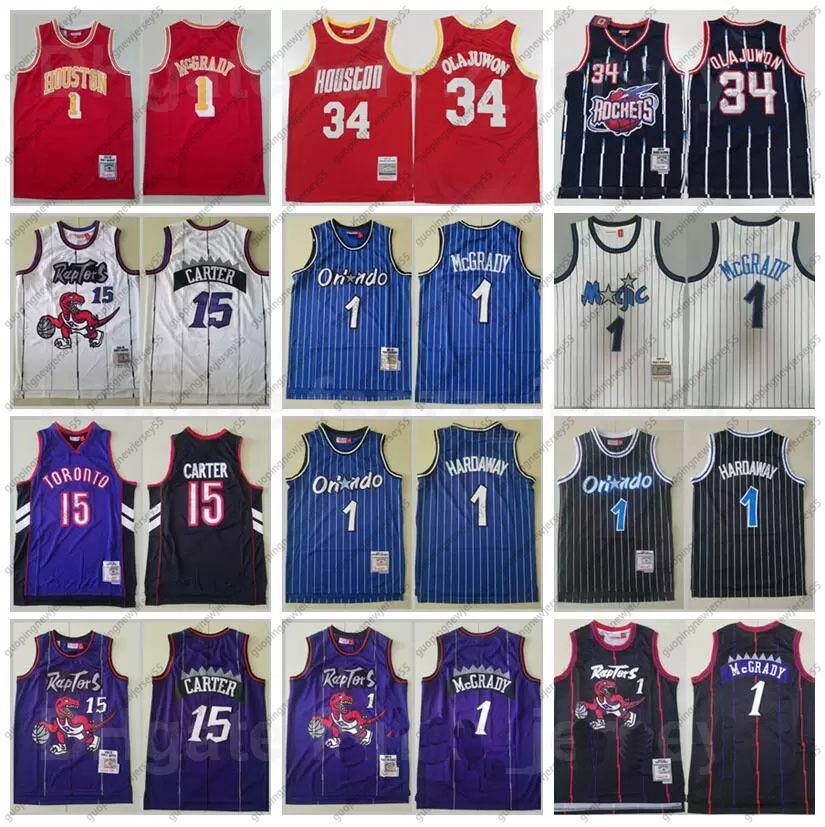 Basketball Mitchell and Ness Vintage Hakeem Olajuwon Jersey 34 Tracy McGrady Penny Hardaway 1 Vince Carter 15 Retro Red Navy Blue White Purpe Black High Quality
Basketball Mitchell and Ness Vintage Hakeem Olajuwon Jersey 34 Tracy McGrady Penny Hardaway 1 Vince Carter 15 Retro Red Navy Blue White Purpe Black High Quality
