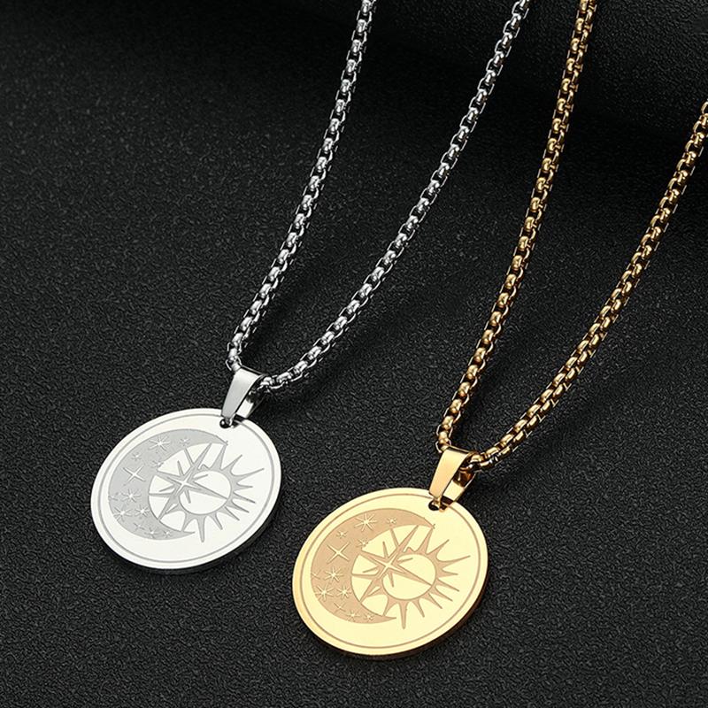 Pendant Necklaces Statement Sun And Moon Women Necklace Stainless Steel Jewelry Wedding Engagement Collar Gift
Pendant Necklaces Statement Sun And Moon Women Necklace Stainless Steel Jewelry Wedding Engagement Collar Gift