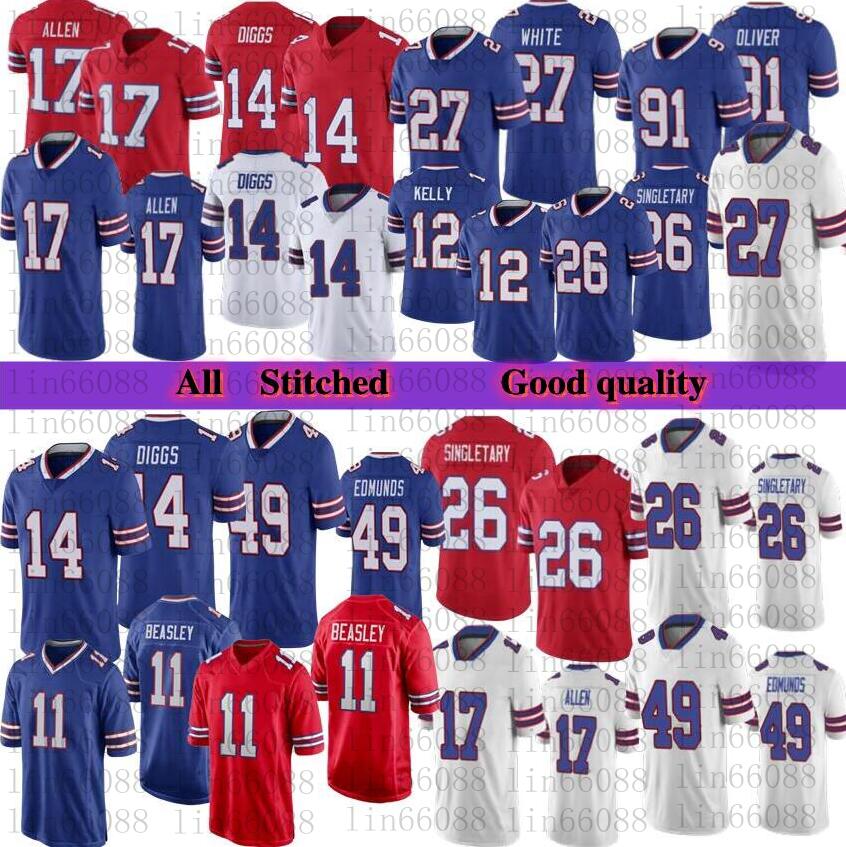 Men football 17 Josh Allen 14 Stefon Diggs 26 Devin Singletary 27 Tre'Davious White Tremaine Edmunds stitched Jersey, As
Men football 17 Josh Allen 14 Stefon Diggs 26 Devin Singletary 27 Tre'Davious White Tremaine Edmunds stitched Jersey, As