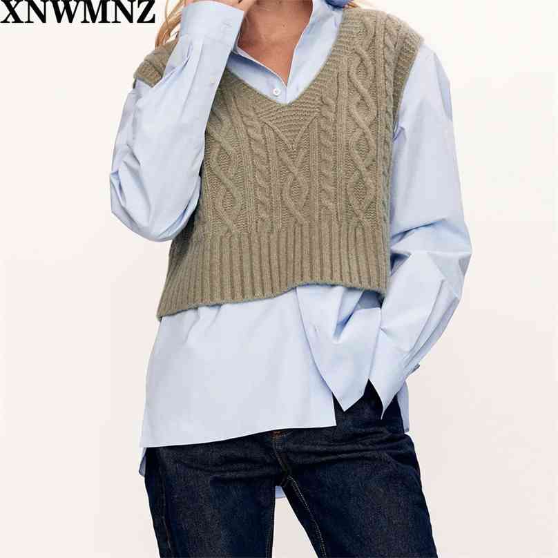 Women Fashion cable-knit vest Knit with a V-neckline and ribbed trims Vintage Female sweater Chic Tops 210520, Army green
Women Fashion cable-knit vest Knit with a V-neckline and ribbed trims Vintage Female sweater Chic Tops 210520, Army green