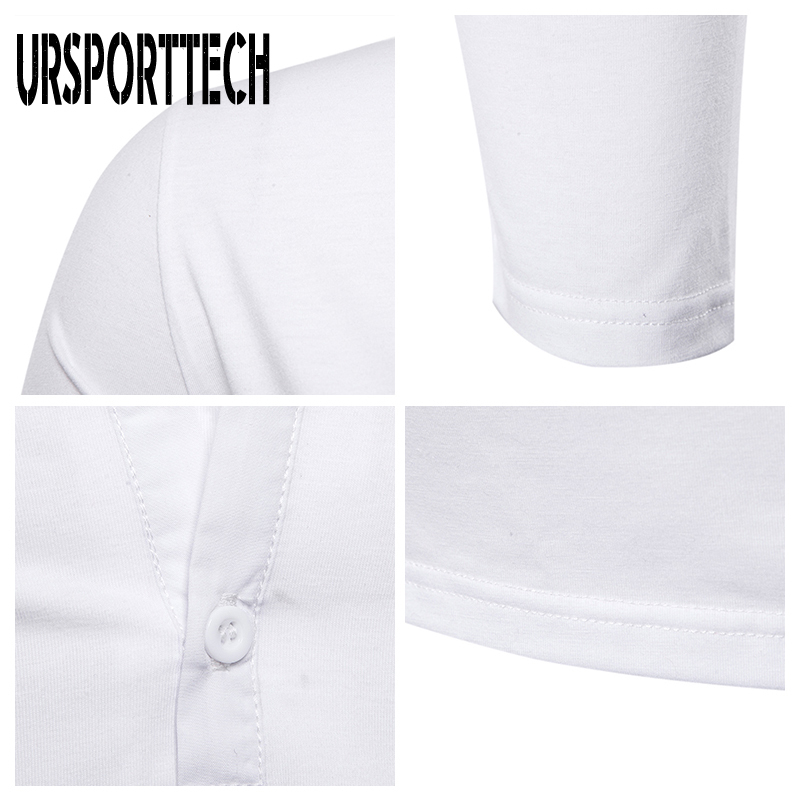 URSPORTTECH Solid Color T Shirt Men Long Sleeve Casual T-shirt Tops Clothing Spring Autumn Streetwear Fashion T-shirts 220309