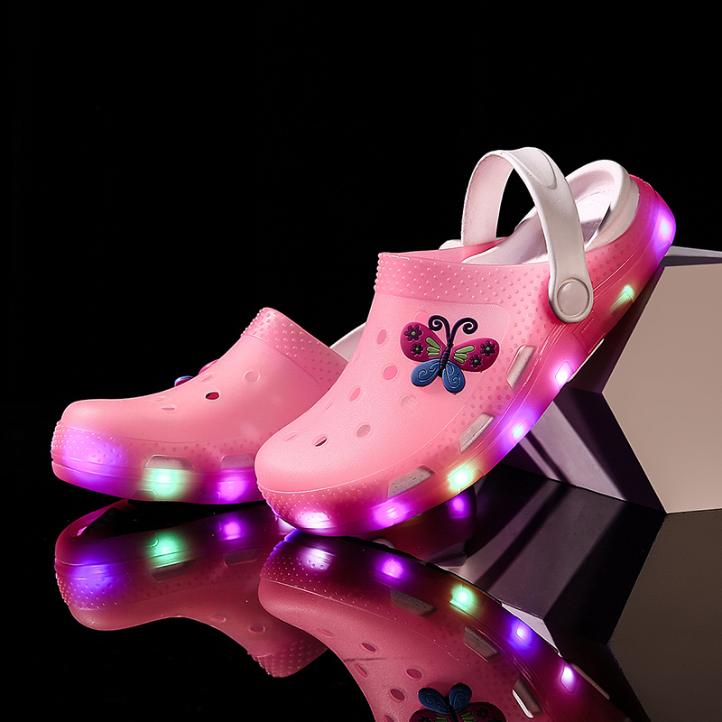 Summer Kids Led Sandals Girls Butterfly Casual Light Slippers Children Boy Luminous Garden Shoes Soft Croc Child Beach Sandalias J0619, Black
Summer Kids Led Sandals Girls Butterfly Casual Light Slippers Children Boy Luminous Garden Shoes Soft Croc Child Beach Sandalias J0619, Black