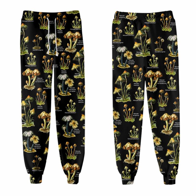 Men's Pants Streetwear Hip Hop Joggers Men Women Loose Black Mushroom Print Trousers Sport Casual Sweatpants, Style 3
Men's Pants Streetwear Hip Hop Joggers Men Women Loose Black Mushroom Print Trousers Sport Casual Sweatpants, Style 3