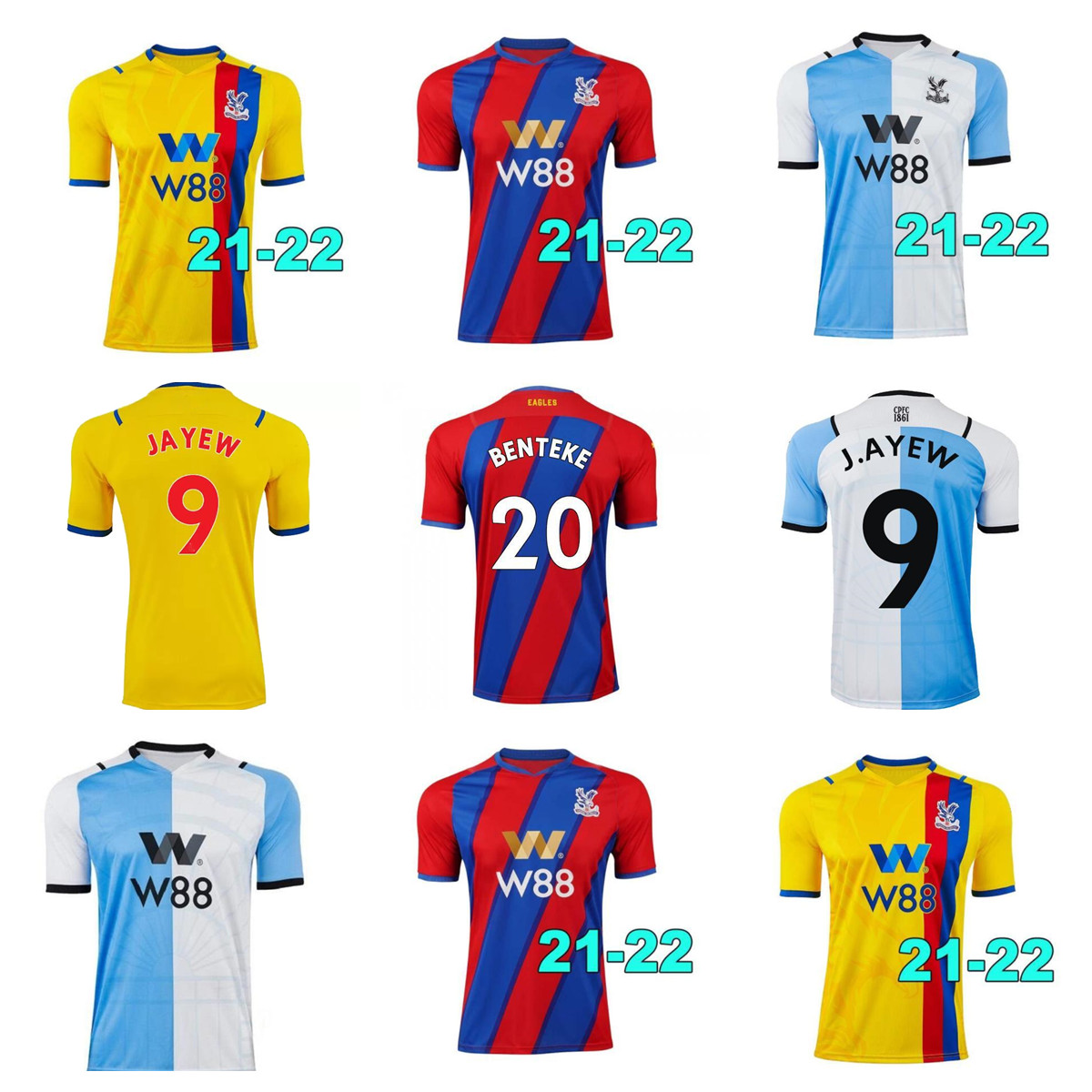 21 22 Crystal soccer jerseys Palace home away third eze Benteke Mateta Olise zaha 2021 2022 camiseta de fútbol football shirts top thailand
21 22 Crystal soccer jerseys Palace home away third eze Benteke Mateta Olise zaha 2021 2022 camiseta de fútbol football shirts top thailand
