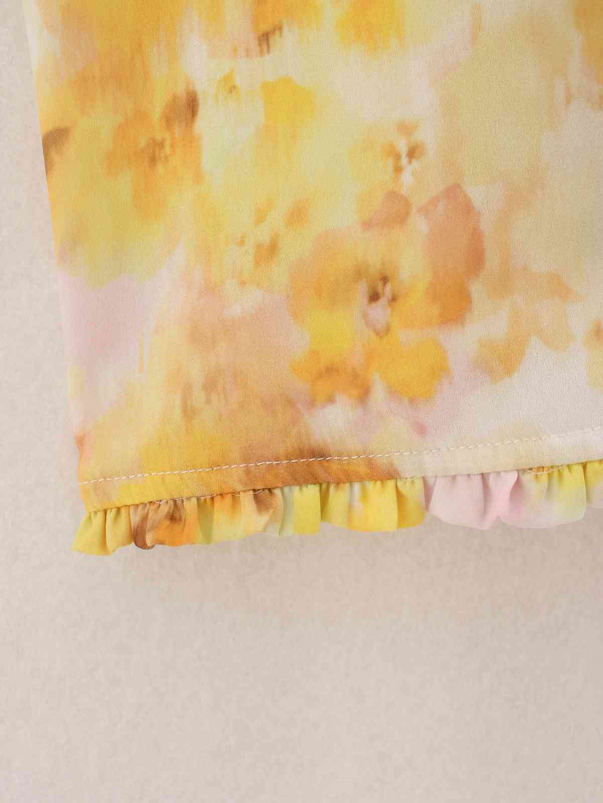 Holiday Style Square Collar Floral Print Ruffled Midi Dress Bohemian Puff Sleeve Elastic Back Woman Dresses Female Clothes 210429