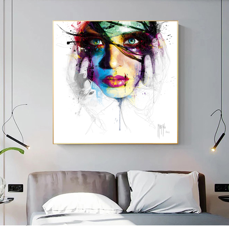 Abstract Colorful Girl Posters And Prints Canvas Painting Home Decoration Wall Art Pictures For Living Room NOFRAME