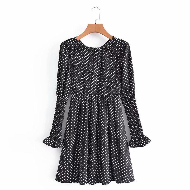 Casual Dresses Black Wave Point Dress European And American Women's Wholesale 2021 Autumn Long Sleeve Marathon Tight 5-34
Casual Dresses Black Wave Point Dress European And American Women's Wholesale 2021 Autumn Long Sleeve Marathon Tight 5-34
