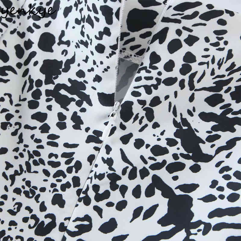 Vintage Animal Print Sexy Skirt Women Side Drawstring High Waist Asymmetric Mini Hem Ruffle Summer Jupe Femme 210430